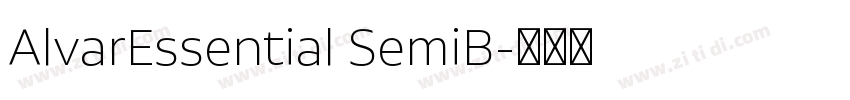 AlvarEssential SemiB字体转换